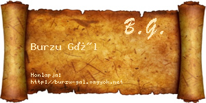 Burzu Gál névjegykártya
